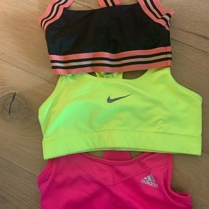 Beyond Yoga Adidas Nike set of 3 Sport Bras XS